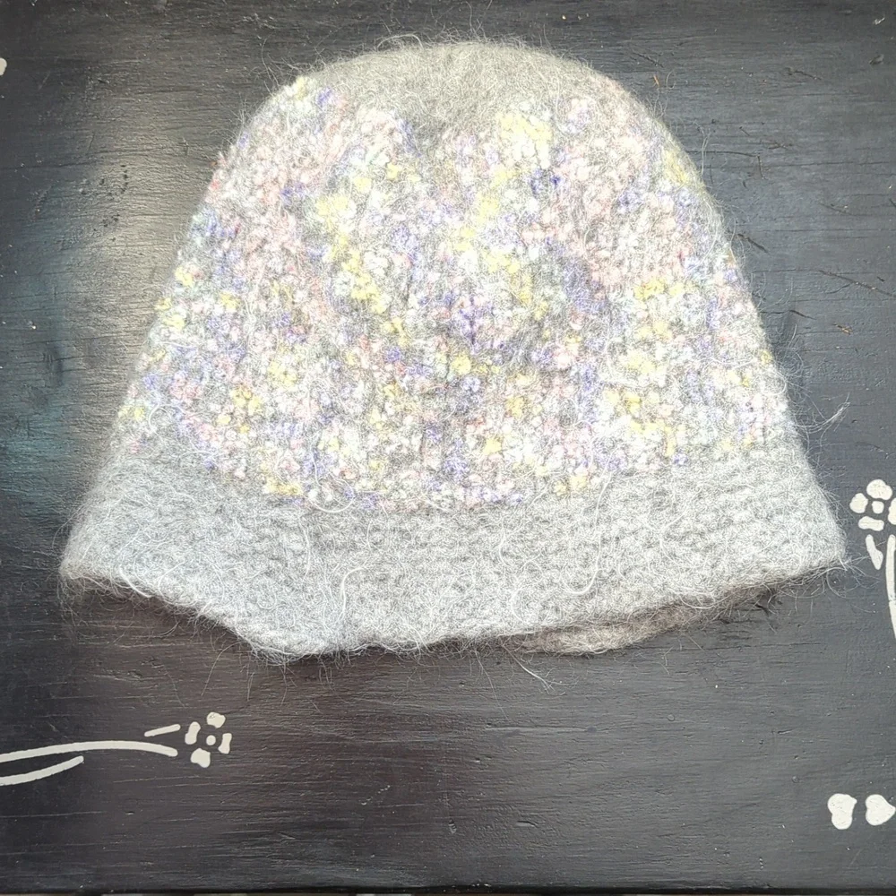 🩶🩷💜 Felted Wool Mohair Bucket Hat Hand Crafted, Handmade